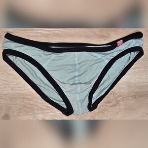 Sheer Black and Light Blue Panties